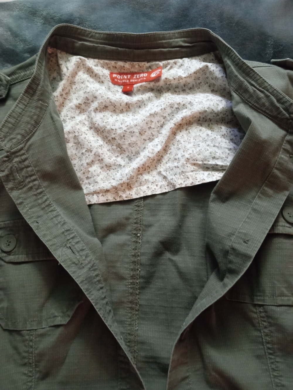Point Zero Olive Green Button-Front Jacket - Picture 3 of 8